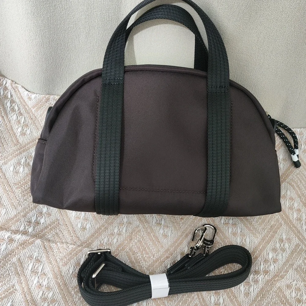 Longchamp Brown and Black Duffel Crossbody